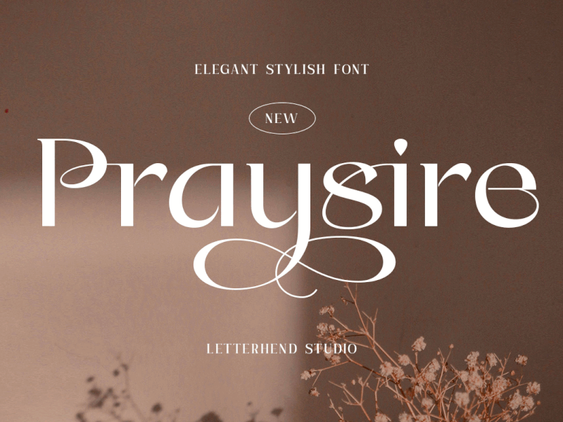 Praysire - Elegant Stylish Font corporate font freebies