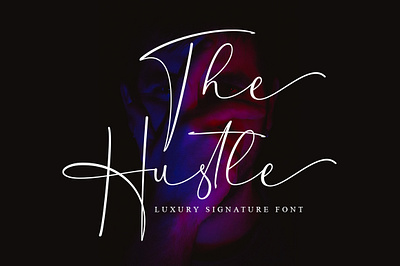 The Hustle - Luxury Signature Font branding calligraphy design font illustration signature type design typeface typography