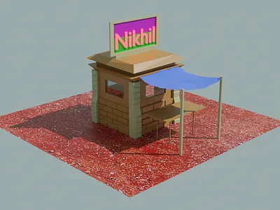 Small Shop 3d design illustration