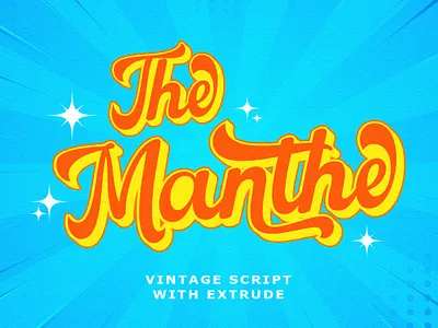 The Manthe - Vintage Style Font branding calligraphy design font illustration ty type design typeface typography