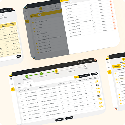 List View UI design listview product design table ui uiux