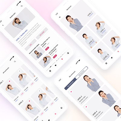 Face fitness mobile app design facefitness ios mobile app system ui uikit ux