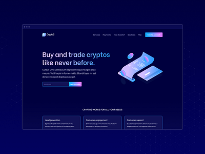 Crypto Template app bitcoin branding code2 cyrpto design doge ethereum gradient landing low code lowcode nft no code nocode saas ui ui design ux ux design