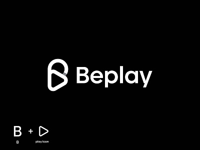 Be play logo - creative logo b logo b play logo brand brand identity branding design gradient logo icon logo logo design logo mark logodesign logotype mark media logo modern logo music logo play button play icon logo video logo