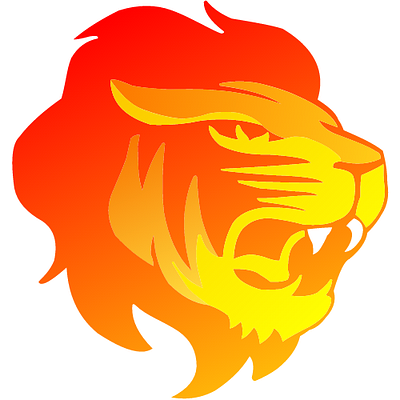 Flame Lion 🔥🦁 branding design graphic design icon illustration logo typography vector