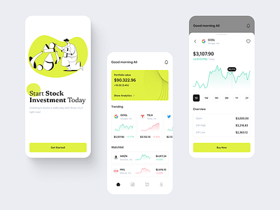 Stock Investment App app app ui appdesign application buy stocks card design design designer investment app modal onboarding product design stock stock app stock investment stock investment app ui uidesign uidesigner uiux