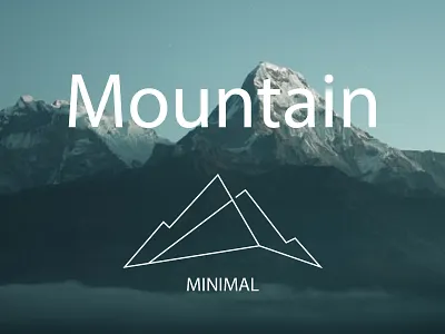 minimalist logo brand branding design graphic design illustration logo minimalist mountain mountain logo vector