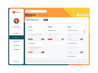 task managment dashboard dashboard design ui