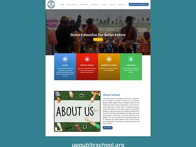 WordPress website for UP Public School css website design website redesign wordpress