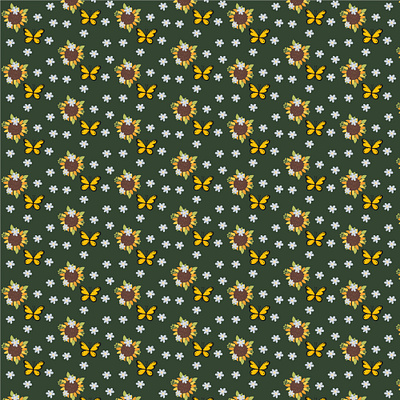 Sunflower pattern artwork fabric design fabric pattern illustration pattern
