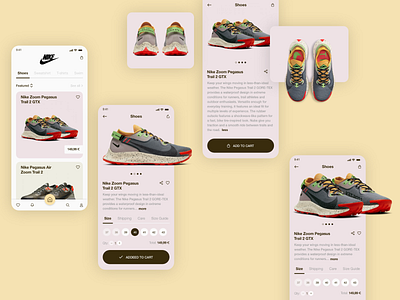 Add to Cart add to cart adobe xd app app design application design interaction nike shopping app ui user interface