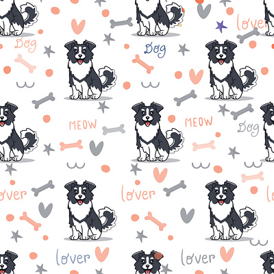 Dog pattern artwork fabric design fabric pattern illustration pattern