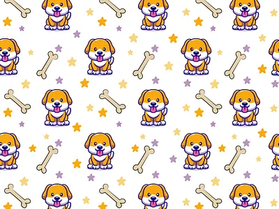 Dog pattern artwork fabric design fabric pattern illustration pattern