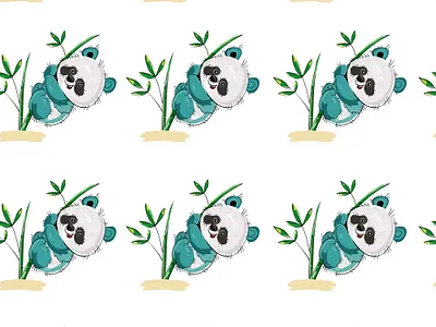 panda Pattern artwork fabric design fabric pattern illustration pattern