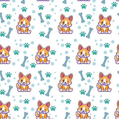 Cute dog pattern artwork fabric design fabric pattern illustration pattern