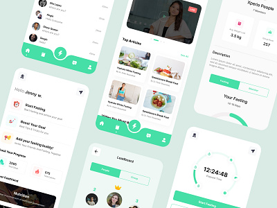 Elevit Fasting App app app design app ui application design fast app fasting app habit tracker health app health care app ui design user experience user interface ux design weight loss