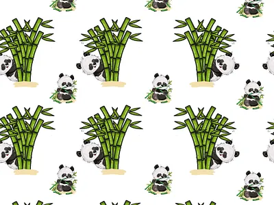 panda pattern artwork fabric design fabric pattern illustration pattern