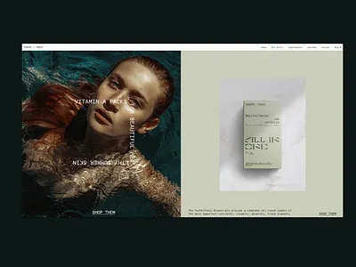 Youth + Tonic branding design typography vitamin website