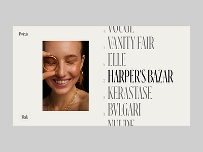 Anastasia Potapova concept typography web design