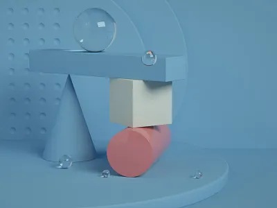 Abstract illustration 3d 3d abstract cinema 4d colors design figures illustration minimalistic octane render shapes