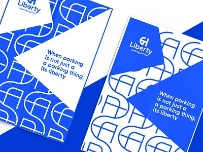 liberty logo design blue brand design branding design graphic design illustration logo mark minimalist modern parking simple ui ux vector white