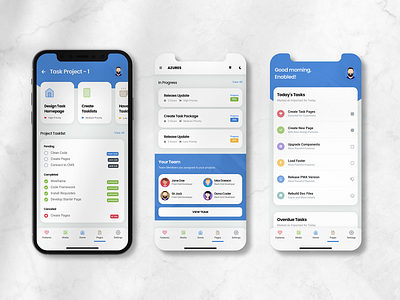 Task Management App Template - Azures Mobile android app app design app template bootstrap design html ios iphone mobile mobile task list design mobile template sidebar task list design task management task management app to do app to do list todo ui