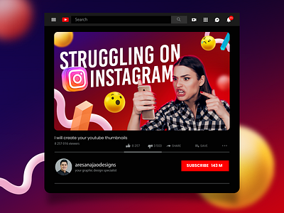 YouTube Thumbnail Social Media Design branding illustration socialmedia thumbnail vector youtube youtubethumbnail