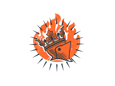 Lords armor brand branding crown design fire folk gamestone head identity illustration logo logotype lords