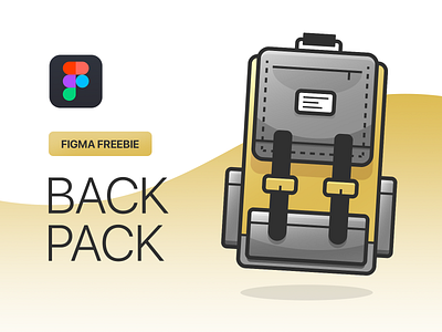 Backpack FIGMA Freebie backpack design figma freebie illustration minimal vector