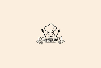 Restaurant Chef Logo ai art branding chef color creative design food illustration logo minimal minimalist restaurant simple spoon