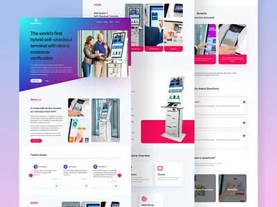ONETOUCH - Kiosk Landing Page branding company profile creative design creative direction design landing page landing page design ui ui design ui designer ui ux visual identity
