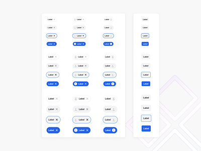 Chip & Badge components for Figma — Frames X badge branding buttons chips components design documentation design elements design handbook design system figma design systems gui interface interface elements ui ui controls ui design figma ui elements figma ui kit for figma ux