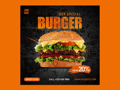 Social Media Post ads banner design burger business banner delicious facebook ad facebook banner facebook post food food post graphic design instagram post marketing marketing campaign photoshop social media social media banner social media post trends web banner design