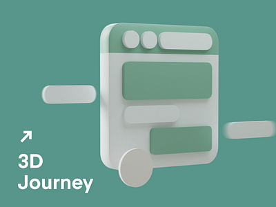 3D Journey 3d blender clean illustration ui