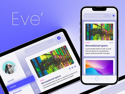 Eve' app branding design events noteviews ui