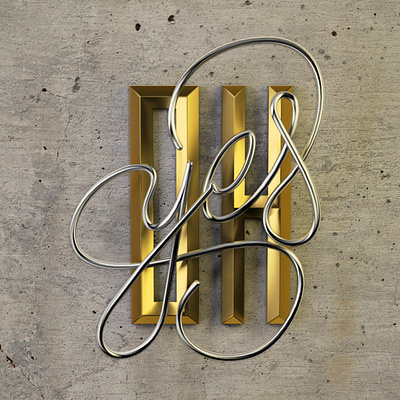 OH YES! 3d art dawlymjaramillo graphic design typography