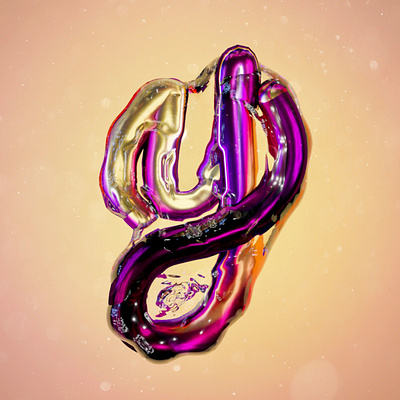 YEEEE. 3d graphic design logo rusty typography