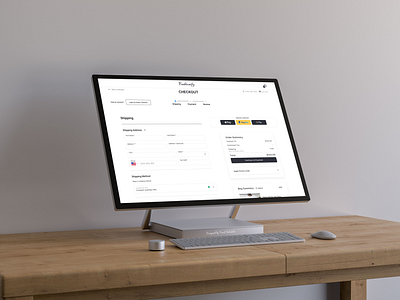 Fashionify Checkout Page Mock-up accessible branding buying and selling checkout page design e commerce functional minimalism mockup online user experience ux
