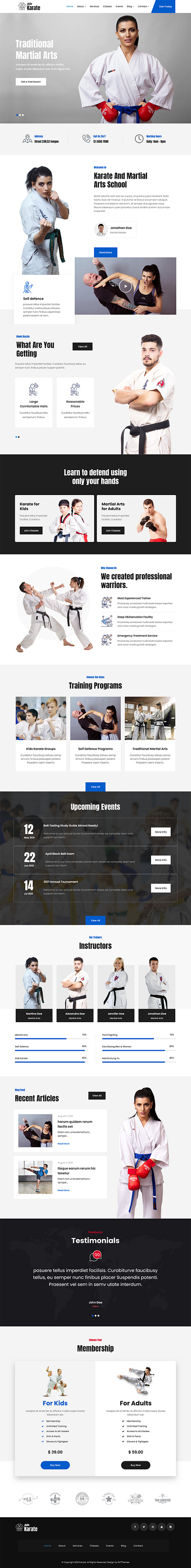 SKT Karate - Free Taekwondo WordPress Theme free dojo website theme free karate school theme free martial arts website theme judo academy website karate academy website design karate dojo wordpress theme karate website template kickboxing gym theme kung fu school template martial arts wp theme mma wordpress theme self defense wp theme taekwondo club template taekwondo wordpress theme wordpress development