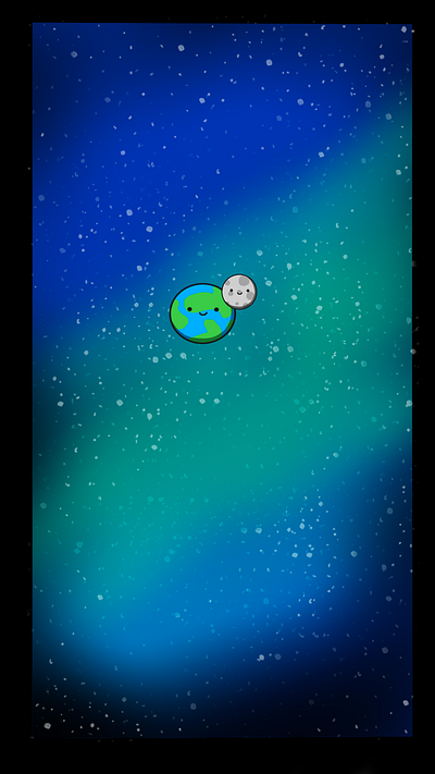 The Earth and the Moon design flat game hypercasual hypercasualgame illustration procreate
