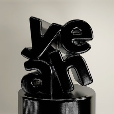 YEAH. 3d art dawlymjaramillo graphic design rusty typography