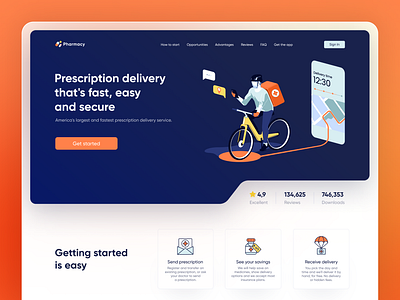 💊 Pharmacy | Medicine deliver | Landing Page & Home Page delivery design doctor healthcare home page illustration landig landing page design medical medical app medicament medicine mobile app patient pharmacy telemedicine ui web webdesign website