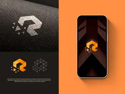 R tech logo blockchain logo branding cryptocurrency logo graphic design icon identity illustration logodesign minimal logo r icon r logo r tech logo r technology logo tech logo vector