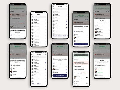 Split Fare ⟶ Go - Ride Hailing App UI Kit app cab booking app design ios lyft mobile app ride hailing app split fare split fare ui taxi app uber ui ux