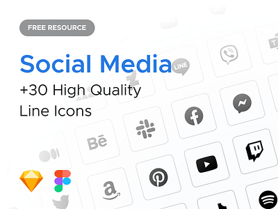 Free Social Media Icons agence amazon design dnd ecommerce facebook fill icon jpg line magento media pack png social svg twitch twitter ui vector