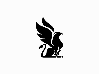 Griffin Logo animal branding design eagle emblem fantasy griffin griffon identity illustration lion logo magic mark renaissance simple sports symbol vector wings