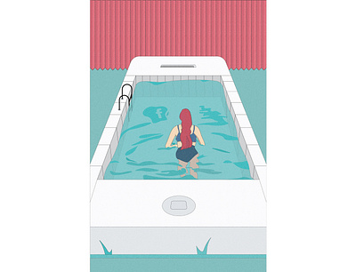 Social Pool 2d concept conceptual design editorial graphic graphic design illustration minimal simple social