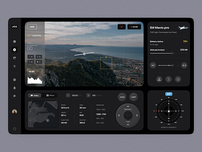 DJI Mavic Pro interface concept 3d dashboard design drones home interface ipad layo mavic studio tablet ui ux