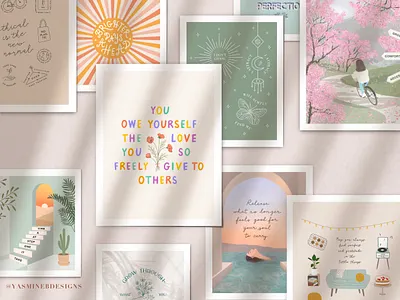 Motivational prints art therapy artprints design inspiration motivational quotes prints products selfcare society6