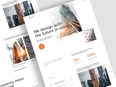 Rebound - design for website Build maker bilding construction cool design estate future home interface mind modern orange property rebound sale simple tehnology uxui webdesign website work